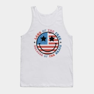 America Land Of The Free Because Of The Brave SVG, 4th of July, Patriotic, Independence Day (2 Sided) Tank Top